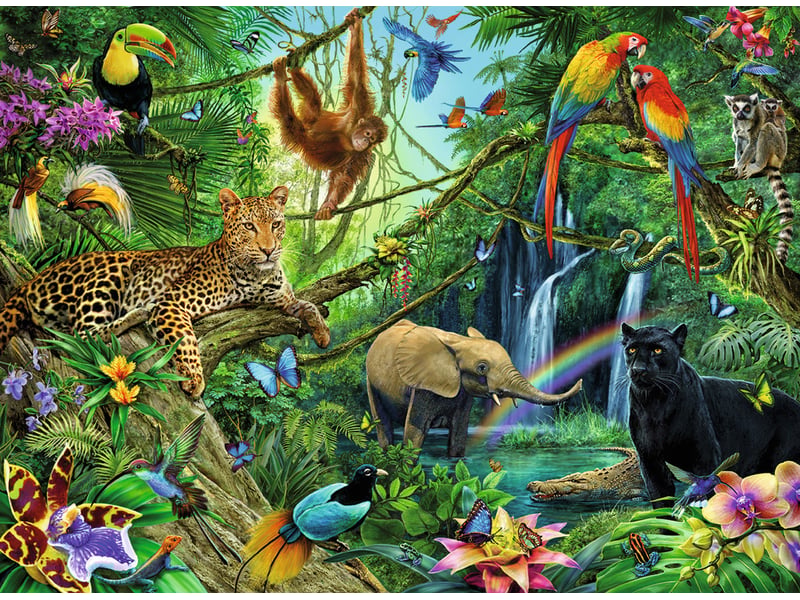 Puzzle 200 p xxl - animaux de la jungle 126606 - Conforama A