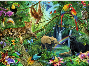 Puzzle 200 p xxl - animaux de la jungle