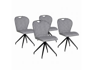 Lot de 4 chaises pivotantes de salle à manger lisa