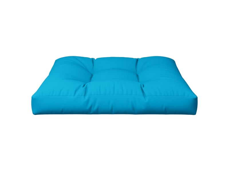  Coussin de palette, coussin de chaise, coussin de canapé bleu 80x80x12 cm tissu cf55302  - Conforama D