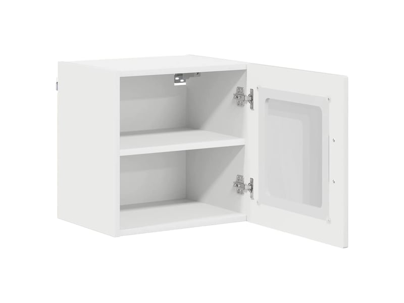  Meuble mural de cuisine, cabinet en verre mural blanc brillant 40x31x40cm shl2768  - Conforama E