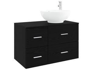 Ensemble de mobilier de salle de bain 2 pc chêne noir cf64110