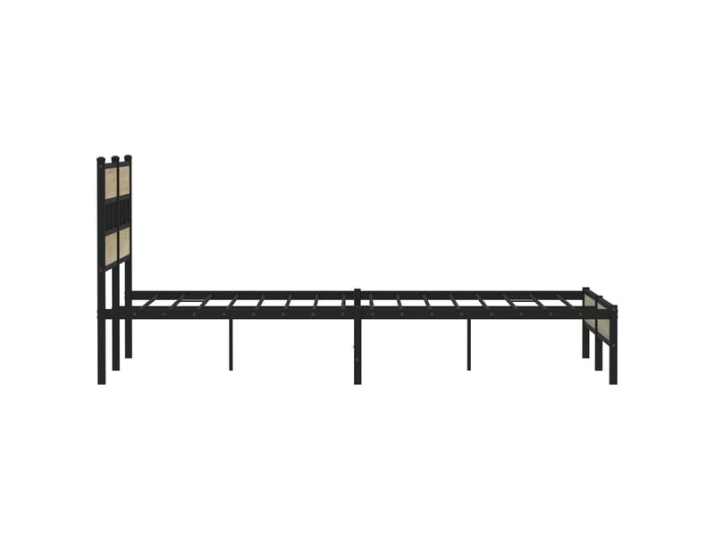 Lit double- lit adulte - cadre de lit sans matelas chêne sonoma 150x200 cm - Conforama D