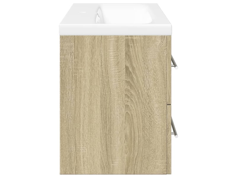  Ensemble de meubles de salle de bain 2 pcs chêne sonoma  - Conforama E