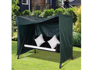 Housse de protection pour balancelle de jardin 177 x 114 x 152 cm vert foncé polyester, fermeture zippée