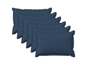 Lot de 6 coussins avec oreiller, coussins décoratifs houten bleu lin synthétique cf51291