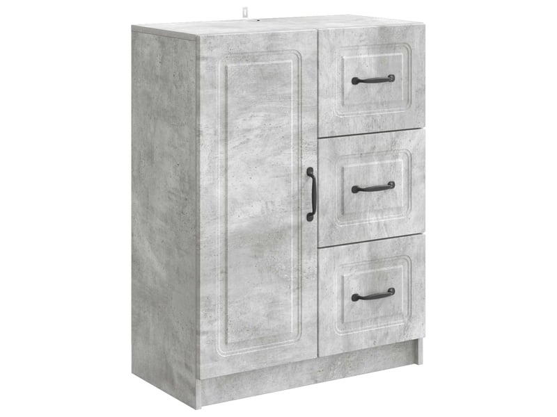 Buffet - bahut - meuble de rangement gris béton 66 x 34,5 x 87 cm bois d'ingénierie - Conforama A