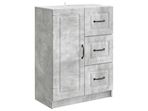 Buffet - bahut - meuble de rangement gris béton 66 x 34,5 x 87 cm bois d'ingénierie