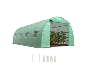 Serre en aluminium, serre de plain-pied, tunnel de culture, serre chaude, plastique, acier, vert