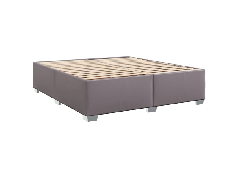  Lit double- lit adulte -  cadre de lit sans matelas gris 200x200 cm similicuir  - Conforama B