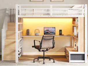 Lit banquette 140x200 cm <strong>SEYAKANY</strong> <strong></strong> coloris blanc
