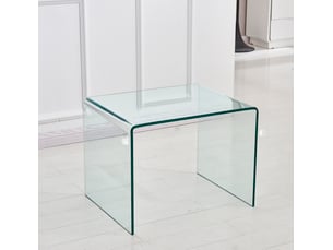 Table basse rectangulaire coloris transparent <strong>HAUSS SPOLE</strong> <strong></strong> - 40 cmx50 cm