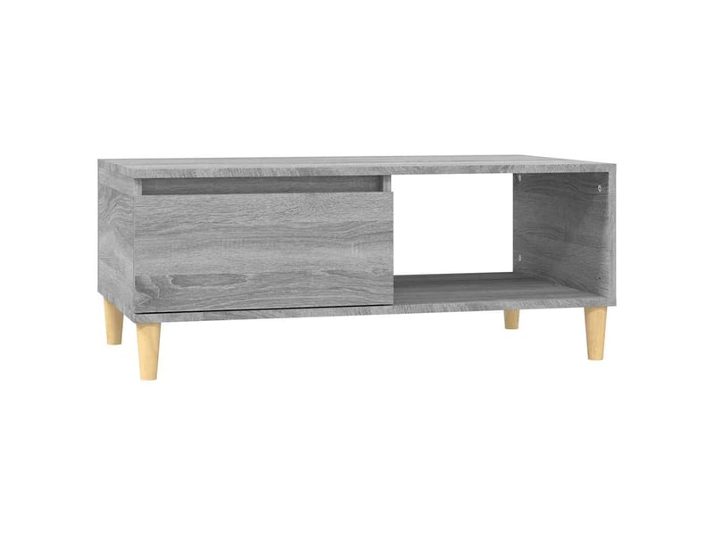 Table basse rectangulaire | table de salon sonoma gris 90x50x36,5 cm bois d'ingénierie shl5955  - Conforama A