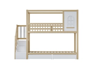 Lit superposé 90x200 cm <strong></strong> <strong></strong> coloris naturel