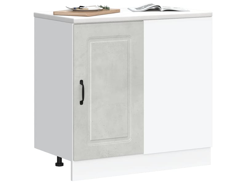  Meuble de rangement, armoire de cuisine kalmar gris béton bois d'ingénierie shl7989  - Conforama C