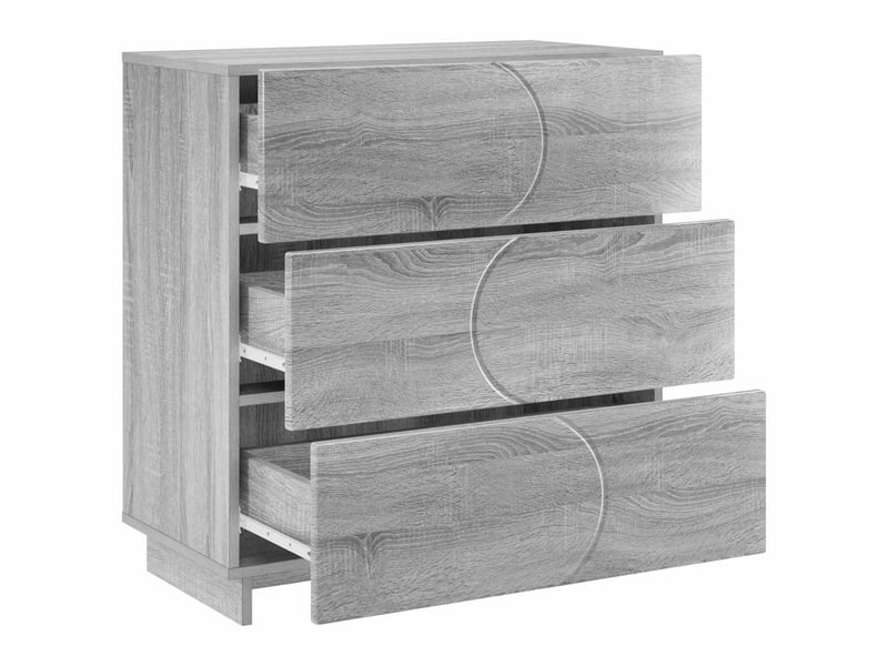 Buffet salon, buffet de rangement sonoma gris 70x38x75 cm bois d'ingénierie - Conforama C