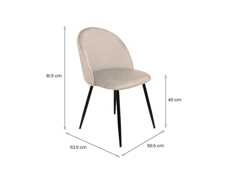  Sedia achito, 10 chaises, gris clair Achitoe - Conforama C