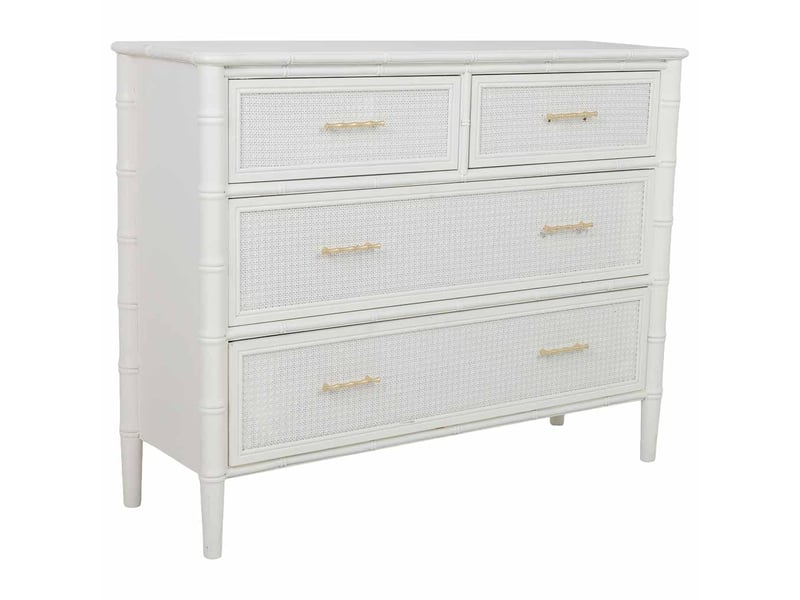  Commode en bois blanc 117x39x92 cm h  - Conforama A