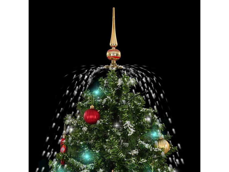 Arbre de noël, sapin de noël neigeux avec base de parapluie vert 140 cm - Conforama E