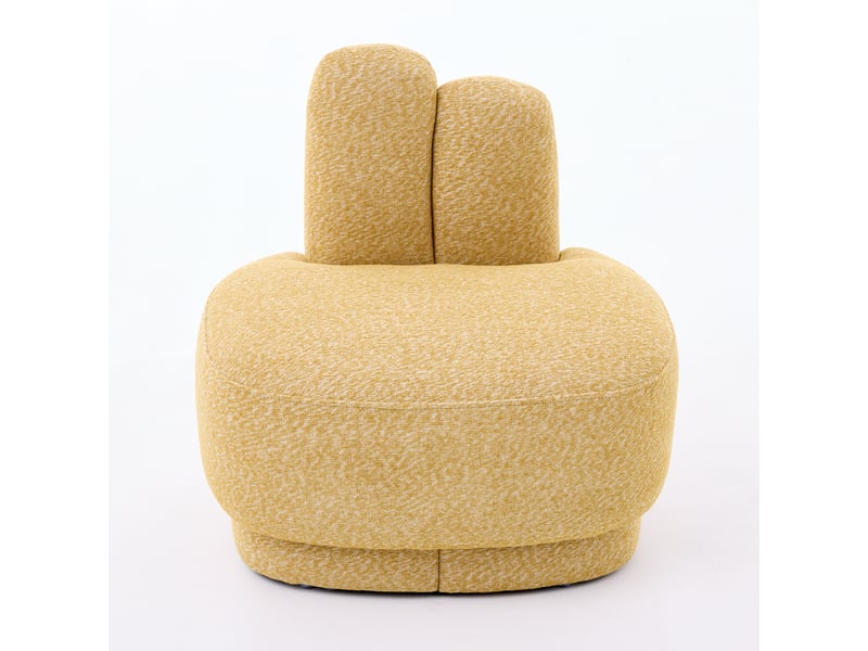  Pouf bunny-ear en tissu rembourré avec oreilles décoratives, fixe, sans rangement  - Conforama A