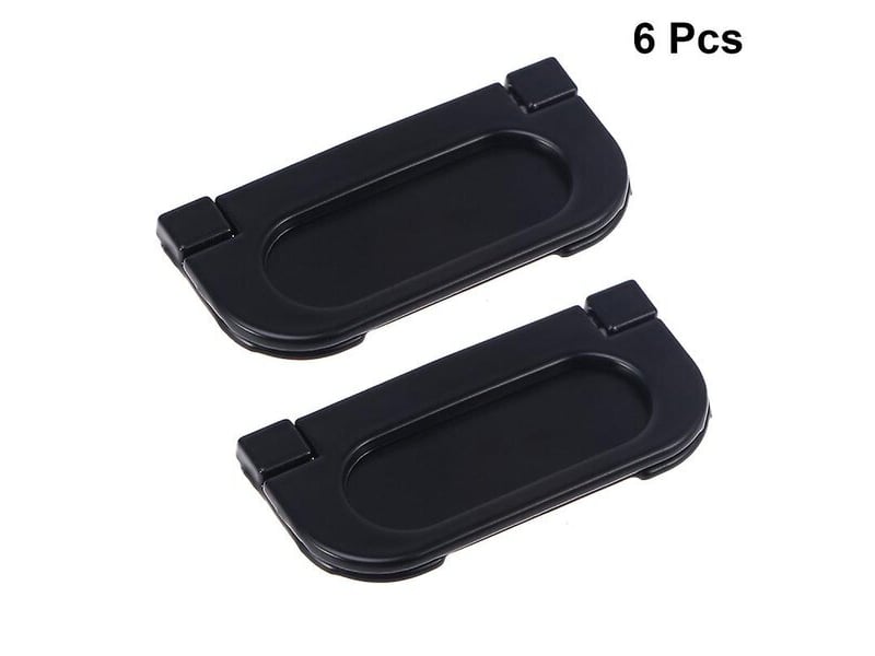  6 pièces de tiradors plats noirs pour armoires  - Conforama C