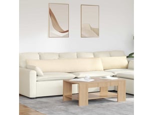 Lot de 2 coussins de canapé, coussins décoratifs crème 200 x 40 cm cf59040
