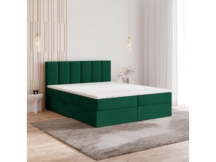 Lit avec rangement 180x200 cm <strong>MASSENO</strong>  <strong></strong> coloris vert