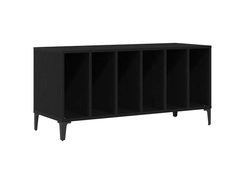  Meuble à vinyles, armoire à disques chêne noir 100x38x48 cm bois d'ingénierie shl38092  - Conforama A