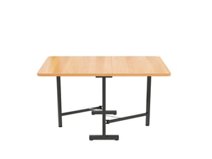 Table à manger ulevr extensible 120 x 80 cm rabattable et pliable, plateau en mdf, coloris chêne blanc américain