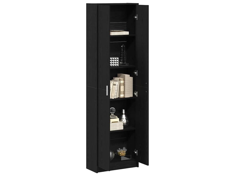  Armoire chambre, armoire de rangement chêne noir 55x25x189 cm bois d'ingénierie  - Conforama C