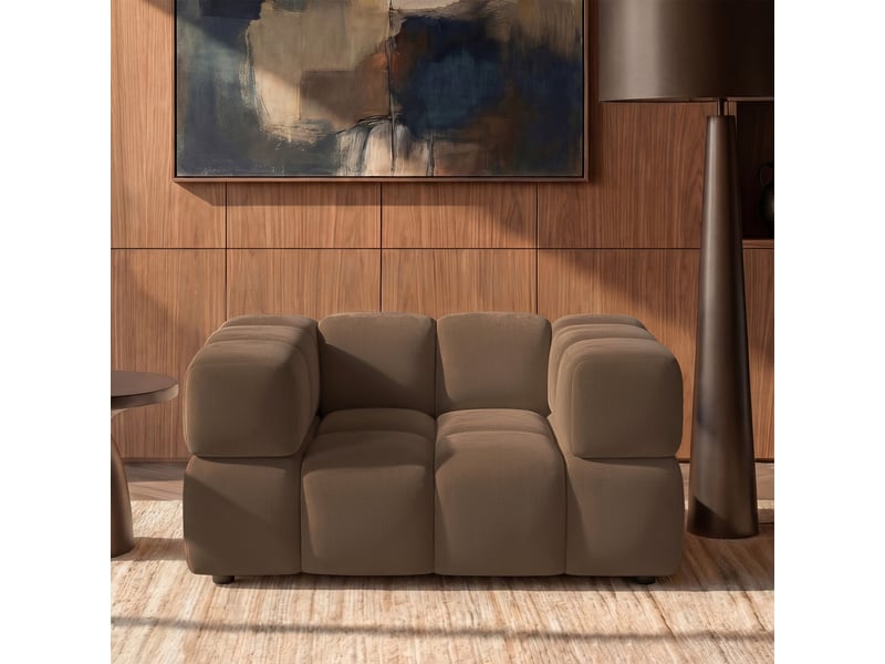 Selsey hollme - fauteuil coque - 150 cm - velours brun clair Hollme - Conforama B