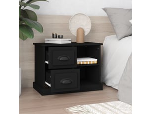 Table de chevet - cabinet de chevet - table de nuit noir 60x35,5x45 cm