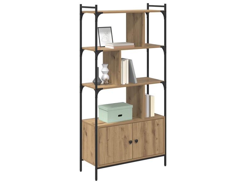 Bibliothèque 6 niveaux, armoire à livres 76,5 x 30 x 154,5 cm bois d'ingénierie shl4306 - Conforama C