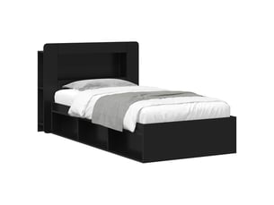 Lit simple 90x190 cm    coloris noir