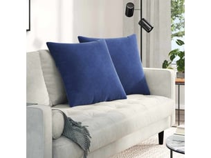 Lot de 2 coussins de canapé, coussins décoratifs bleu police 80 x 80 cm cf59025