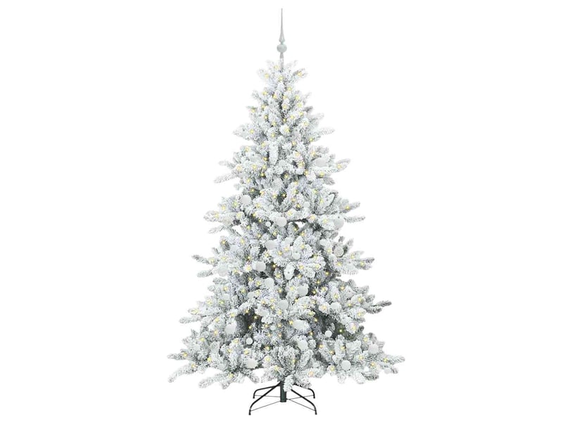 Sapin de noël - arbre de noël artificiel à branches articulées blanc 180 cm  - Conforama C