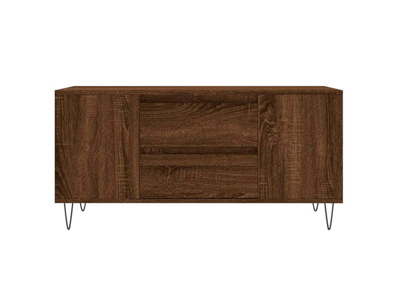  Table basse - table de salon - table à thé chêne marron 102x44,5x50 cm bois d'ingénierie  - Conforama E