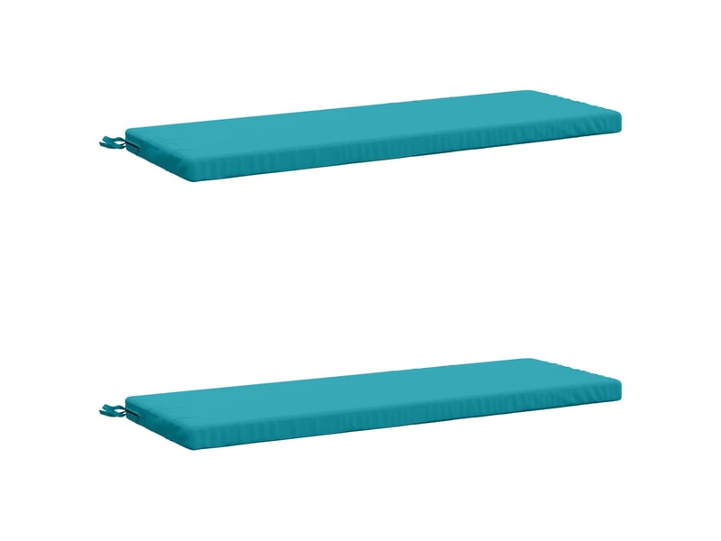  Lot de 2 coussins de banc, coussins d'assise soest 100 % polyester turquoise cf57520  - Conforama A