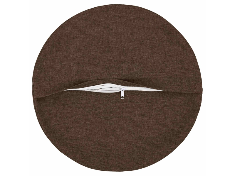  Lot de 6 housses de coussin heerlen marron ø 60 cm tissu cf49693  - Conforama C