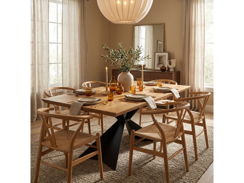  Table extensible en bois et métal 160240x90 taurus  - Conforama B
