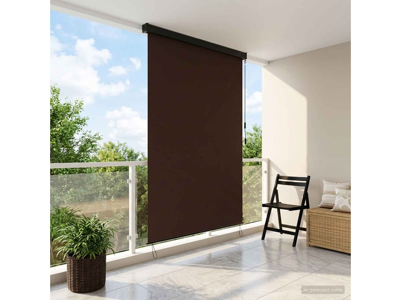 Store enrouleur, store à rouleau marron 60 x 250 cm tissu et aluminium cf45324 - Conforama B