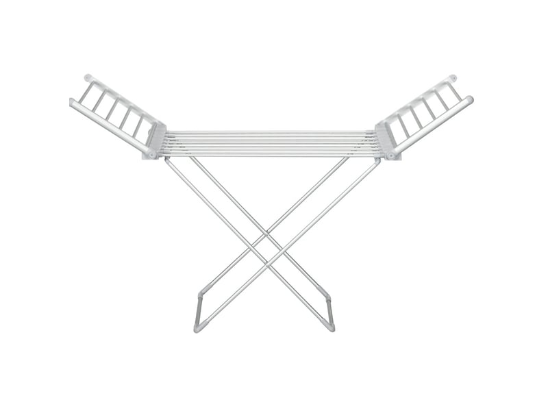 Étendoir à linge chauffant pliable 144x53x91 cm argenté 230 w  - Conforama A