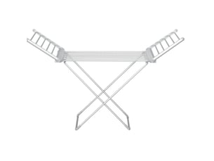 Étendoir à linge chauffant pliable 144x53x91 cm argenté 230 w