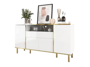 Buffet 4 porte(s)  1 tiroir(s)   - 150 cm coloris blanc 