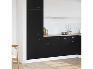 Meuble de rangement cuisine, armoire suspendue chêne noir 40x46x81,5cm