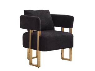Fauteuil fixe <strong>MODENVIE</strong> <strong></strong> Velours noir vendu A l'unité
