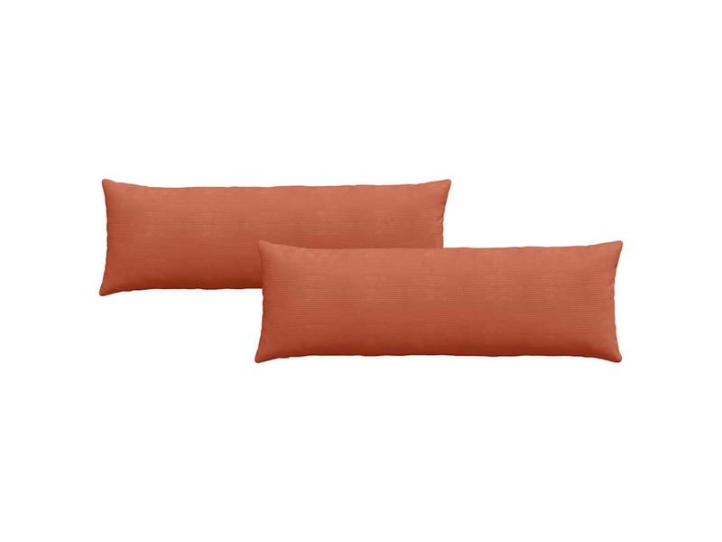  Lot de 2 coussins de canapé, coussins décoratifs rouge orange 120 x 40 cm cf59156  - Conforama A