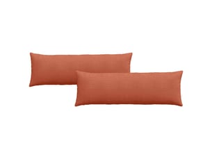 Lot de 2 coussins de canapé, coussins décoratifs rouge orange 120 x 40 cm cf59156