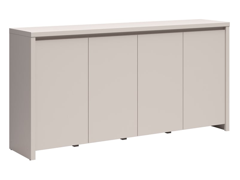  Buffet bas meuble de rangement 4 portes coloris cachemire - longueur 182 x profondeur 40 x hauteur 94 cm  - Conforama A