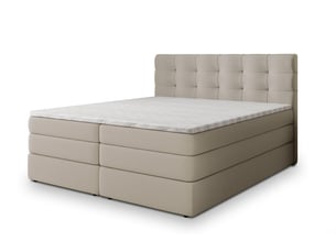 Lit avec rangement 180x200 cm <strong>MASSENO</strong> <strong></strong> coloris beige